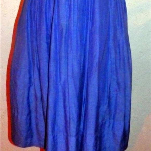 Gap Blue Plunging neckline , Full Skirt Dress - Picture 5 of 8
